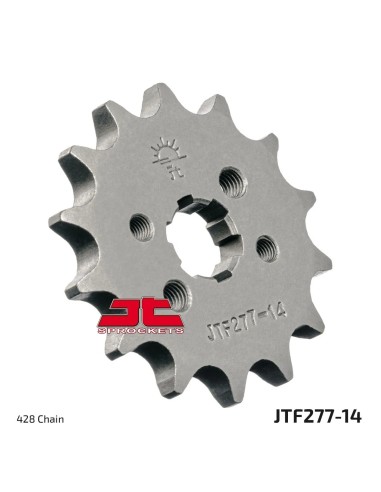 pinon de moto jt sprockets acero 14 dientes p 428 jtf277 14