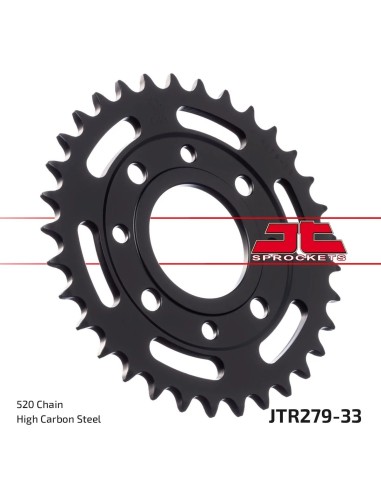 corona moto jt sprockets de acero de 33 dientes jtr279 33