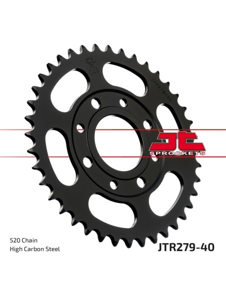 corona moto jt sprockets de acero de 40 dientes jtr279 40