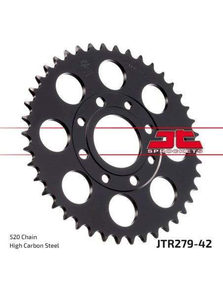 corona moto jt sprockets de acero de 42 dientes jtr279 42
