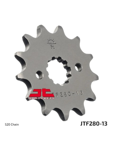 pinon de moto jt sprockets acero 13 dientes p 520 jtf280 13
