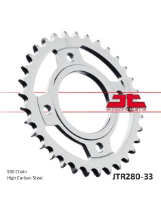 corona moto jt sprockets de acero de 33 dientes jtr280 33