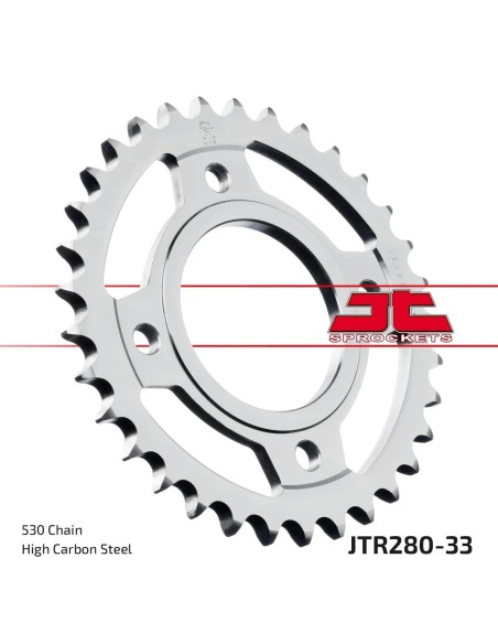 corona moto jt sprockets de acero de 33 dientes jtr280 33