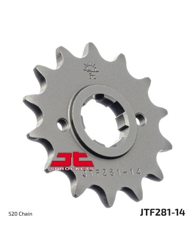 pinon de moto jt sprockets acero 14 dientes p 520 jtf281 14