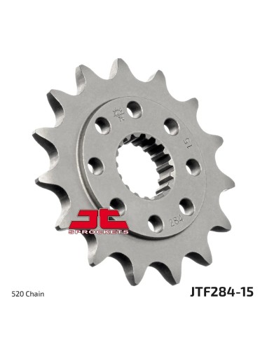 pinon de moto jt sprockets acero 15 dientes p 520 jtf284 15