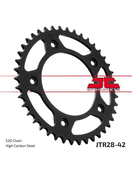 corona moto jt sprockets de acero de 42 dientes jtr28 42