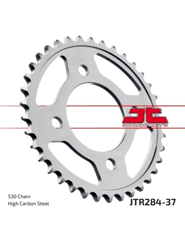corona moto jt sprockets de acero de 37 dientes jtr284 37