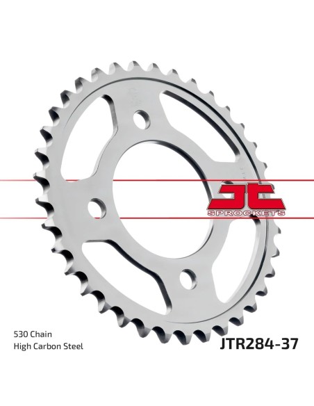 corona moto jt sprockets de acero de 37 dientes jtr284 37
