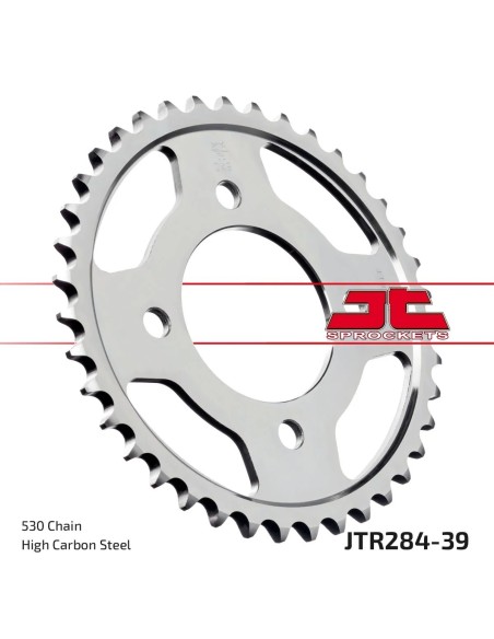 corona moto jt sprockets de acero de 39 dientes jtr284 39