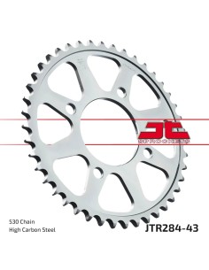 corona moto jt sprockets de acero de 43 dientes jtr284 43