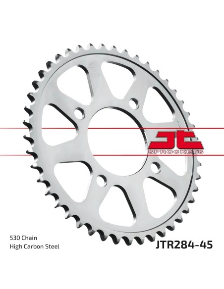 corona moto jt sprockets de acero de 45 dientes jtr284 45