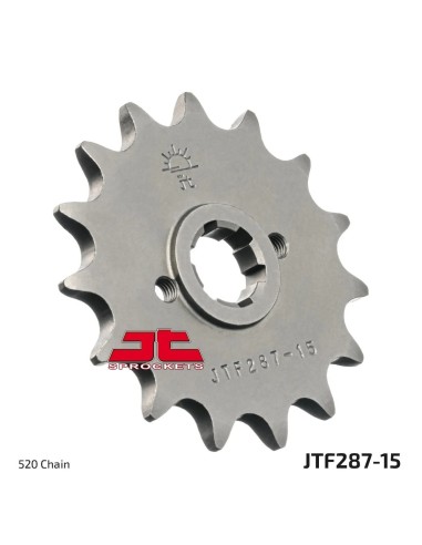 pinon de moto jt sprockets acero 15 dientes p 520 jtf287 15