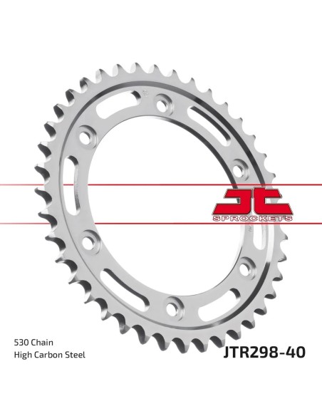 corona moto jt sprockets de acero de 40 dientes jtr298 40