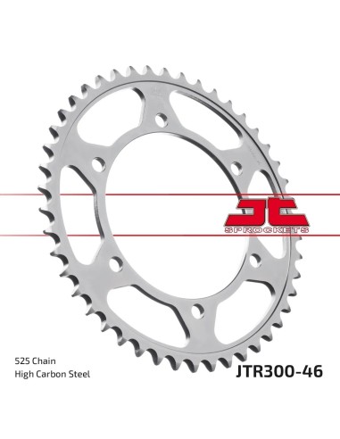 corona moto jt sprockets de acero de 46 dientes jtr300 46