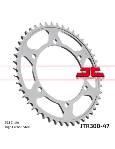 corona moto jt sprockets de acero de 47 dientes jtr300 47