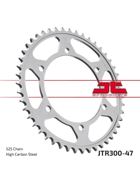 corona moto jt sprockets de acero de 47 dientes jtr300 47