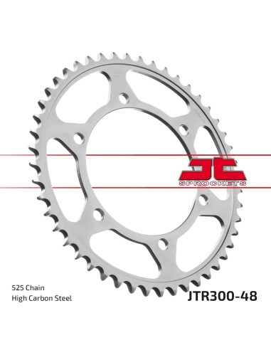 corona moto jt sprockets de acero de 48 dientes jtr300 48