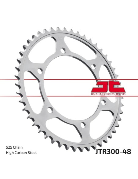 corona moto jt sprockets de acero de 48 dientes jtr300 48