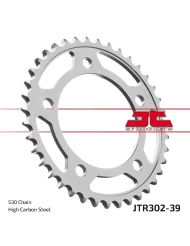 corona moto jt sprockets de acero de 39 dientes jtr302 39