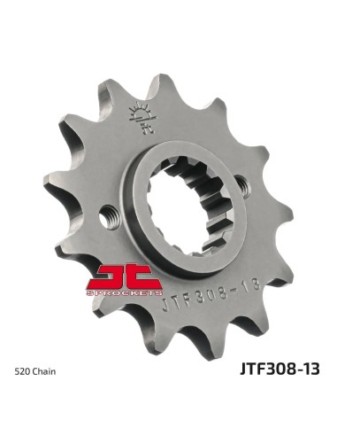 pinon de moto jt sprockets acero 13 dientes p 520 jtf308 13