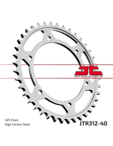 corona moto jt sprockets de acero de 40 dientes jtr312 40