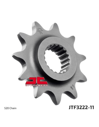 pinon de moto jt sprockets acero 11 dientes p 520 jtf3222 11