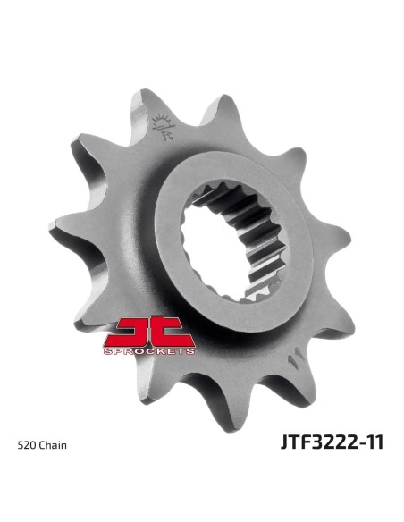 pinon de moto jt sprockets acero 11 dientes p 520 jtf3222 11