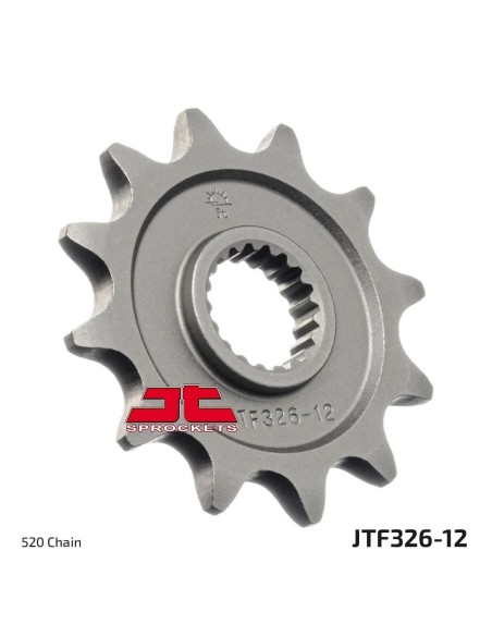 pinon de moto jt sprockets acero 12 dientes p 520 jtf326 12