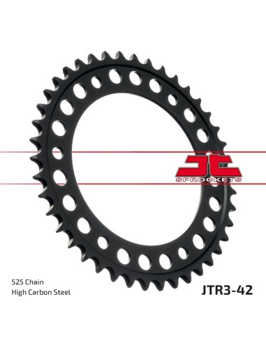 corona moto de acero jt sprockets jtr3 42