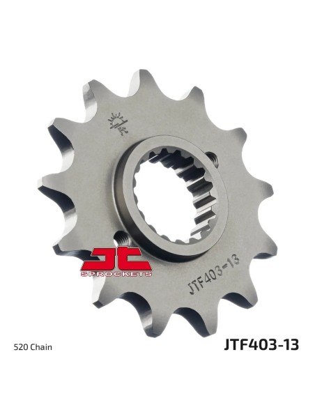 pinon de moto jt sprockets acero 13 dientes p 520 jtf403 13