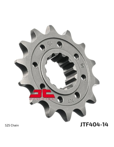pinon de moto jt sprockets acero 14 dientes p 525 jtf404 14