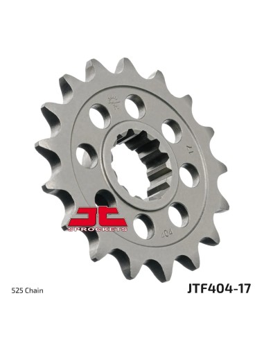 pinon de moto jt sprockets acero 17 dientes p 525 jtf404 17