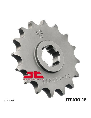 pinon de moto jt sprockets acero 16 dientes p 428 jtf410 16