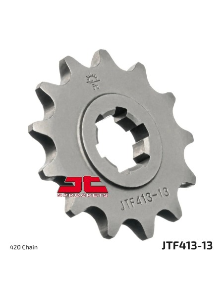 pinon de moto jt sprockets acero 13 dientes p 420 jtf413 13