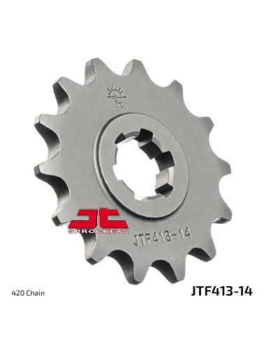pinon de moto jt sprockets acero 14 dientes p 420 jtf413 14