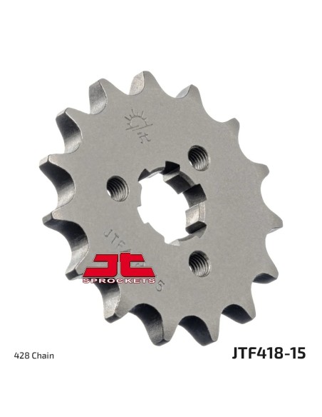 pinon de moto jt sprockets acero 15 dientes p 428 jtf418 15