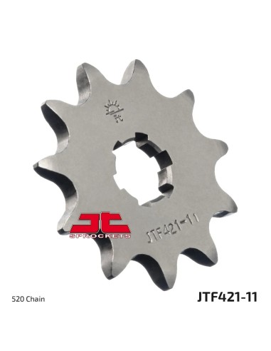 pinon de moto jt sprockets acero 11 dientes p 520 jtf421 11