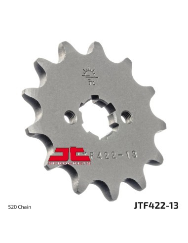 pinon de moto jt sprockets acero 13 dientes p 520 jtf422 13