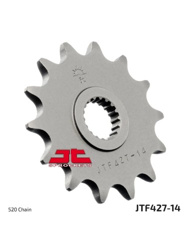 pinon de moto jt sprockets acero 14 dientes p 520 jtf427 14