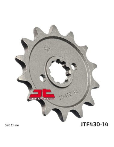 pinon de moto jt sprockets acero 14 dientes p 520 jtf430 14