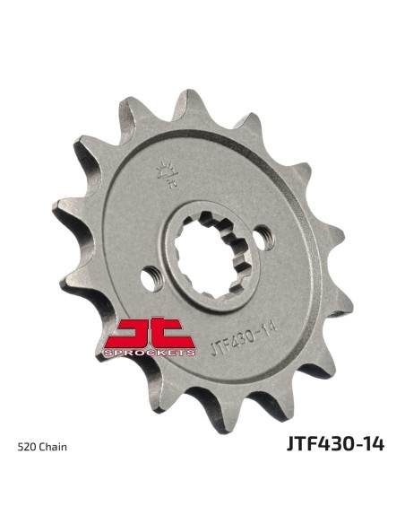 pinon de moto jt sprockets acero 14 dientes p 520 jtf430 14