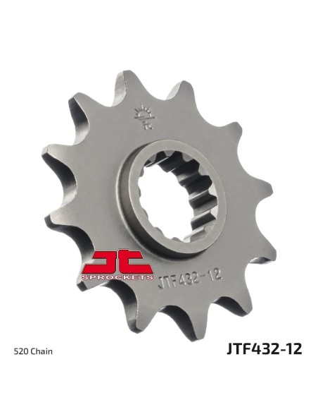 pinon de moto jt sprockets acero 12 dientes p 520 jtf432 12