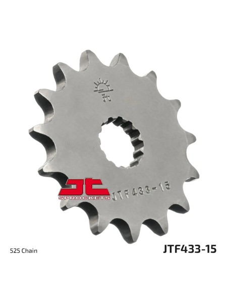pinon de moto jt sprockets acero 15 dientes p 525 jtf433 15