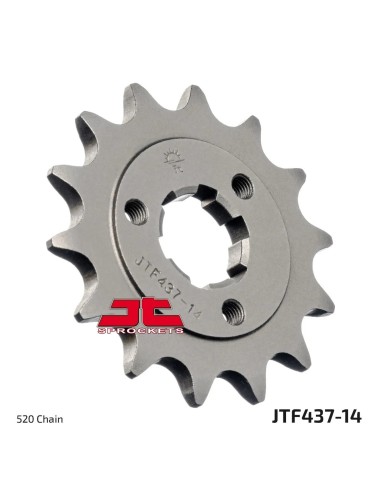 pinon de moto jt sprockets acero 14 dientes p 520 jtf437 14
