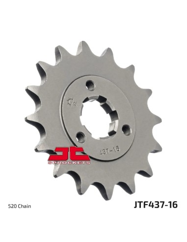 pinon de moto jt sprockets acero 16 dientes p 520 jtf437 16