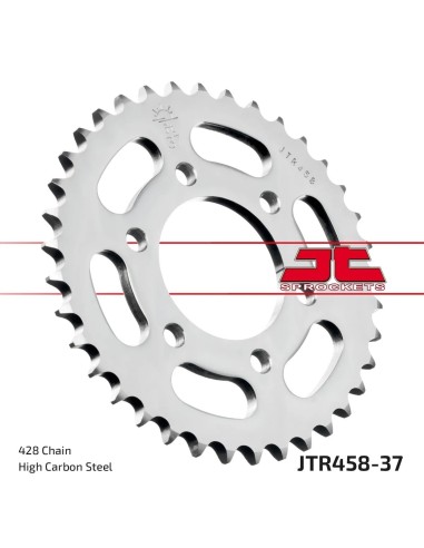 corona moto jt sprockets de acero de 37 dientes jtr458 37