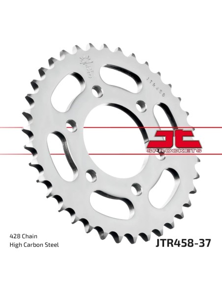corona moto jt sprockets de acero de 37 dientes jtr458 37