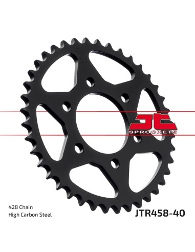 corona moto jt sprockets de acero de 40 dientes jtr458 40