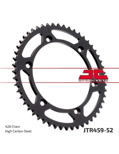 corona moto jt sprockets de acero de 52 dientes jtr459 52