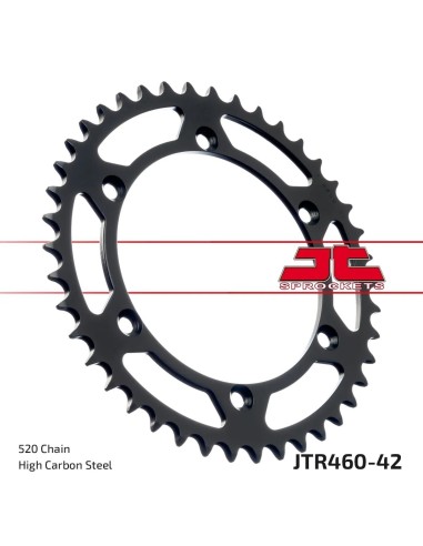 corona moto jt sprockets de acero de 42 dientes jtr460 42